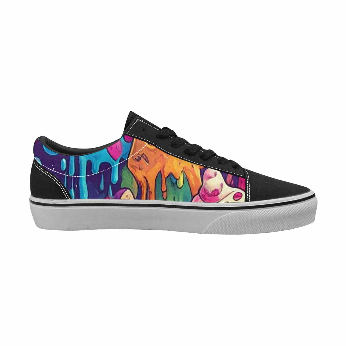 WOMEN'S Melting Ice Cream Monster Lace-Up Canvas Dark Academia Sneakers