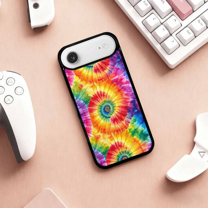 iPhone 17 Air Case — Tie Dye Spiral Rainbow Blended Tie, Custom Made Phone Cover