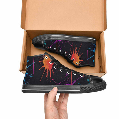 MEN'S Paint Splatter High Top Canvas Dreamcore Custom Sneakers
