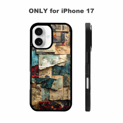 iPhone 17 Case — Distressed Grunge Texture Pattern Original Art, Custom Art Phone Cover
