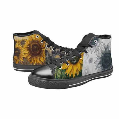 MEN'S Blend Melt Them High Top Canvas Wallpaper Art Custom Shoes