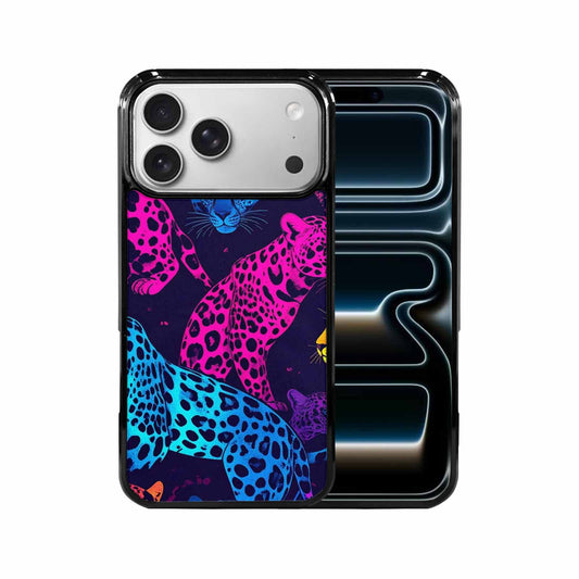 iPhone 17 Pro Max Case — Leopard Print Neon Seamless Animal Print, Custom Made Phone Cover