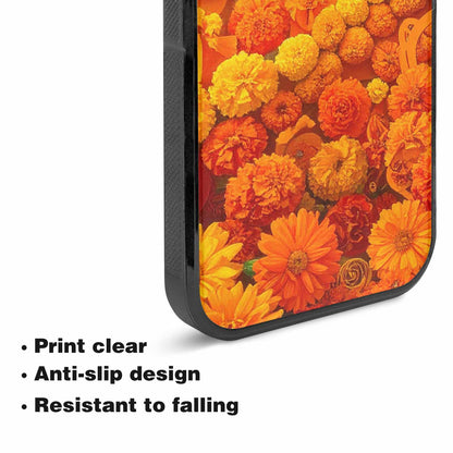 iPhone 15 Plus Case — Marigold Day Of The Dead Marigold, Unique Phone Case Design
