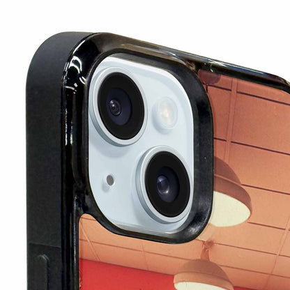 iPhone 15 Plus Case — 1950s Diner Cartoon Art Pattern, Custom Printed Phone Case