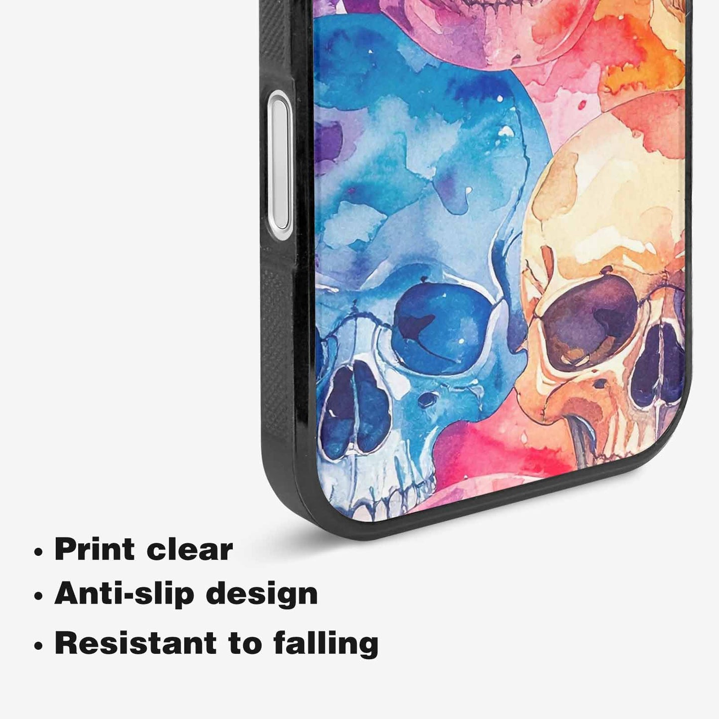 iPhone 16 Case — Kulls Watercolor Skulls Small Skull Pattern, Customized Protective Case