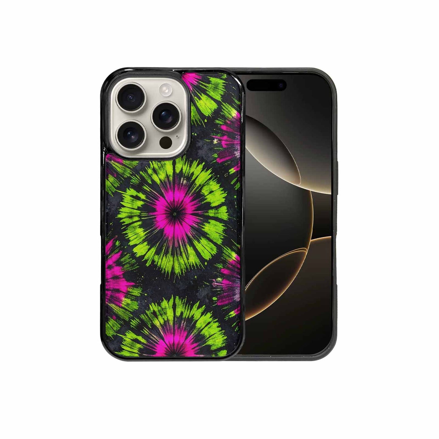 iPhone 16 Pro Case — Acid Wash Tie Dye Neon Custom, Custom Made Phone Cover