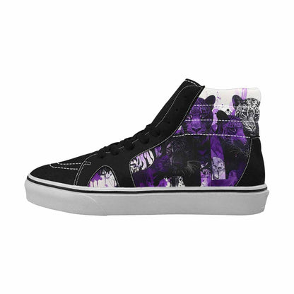 MEN'S Animal Print High Top Canvas Kaleidoscope Custom Sneakers