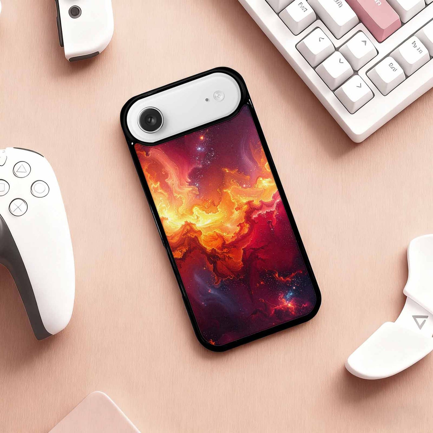iPhone 17 Air Case — Galaxy Art Red Orange Supernova Galaxy, Custom Designed Case Cover