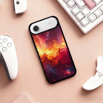 iPhone 17 Air Case — Galaxy Art Red Orange Supernova Galaxy, Custom Designed Case Cover