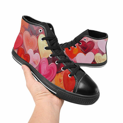MEN'S No Words Or High Top Canvas Neon Fantasy Custom Sneakers