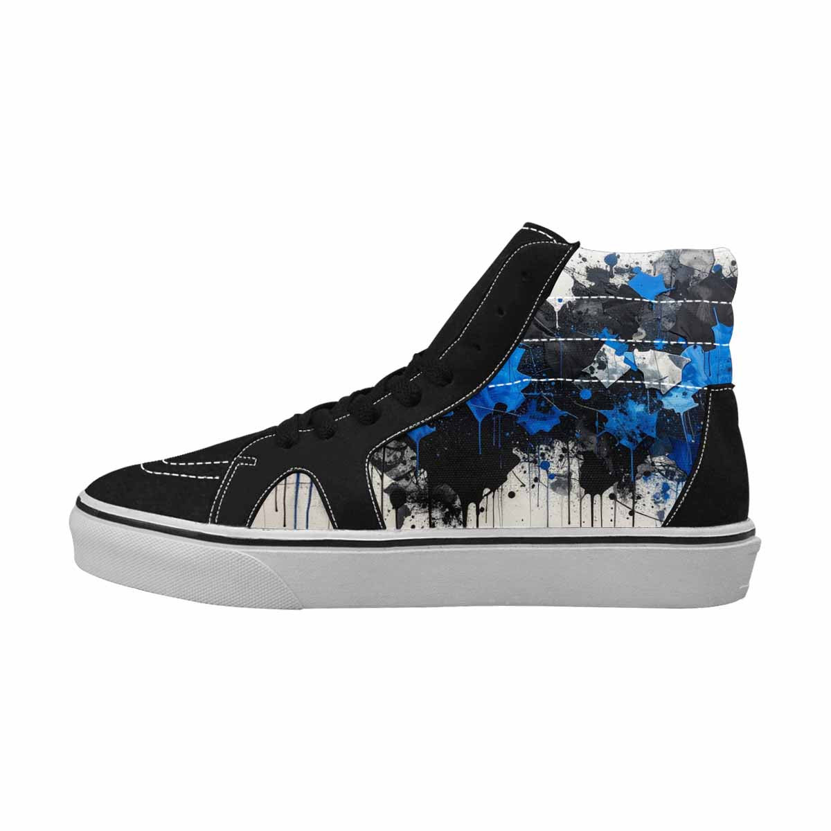 MEN'S Camo Patches High Top Canvas Melting Art Sneakers