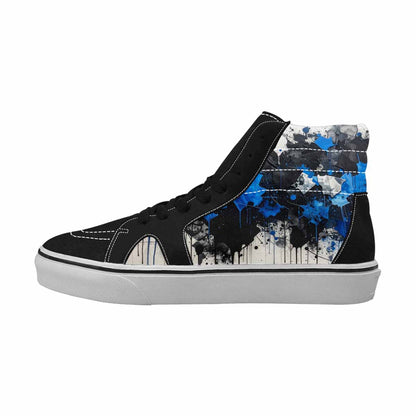 MEN'S Camo Patches High Top Canvas Melting Art Sneakers