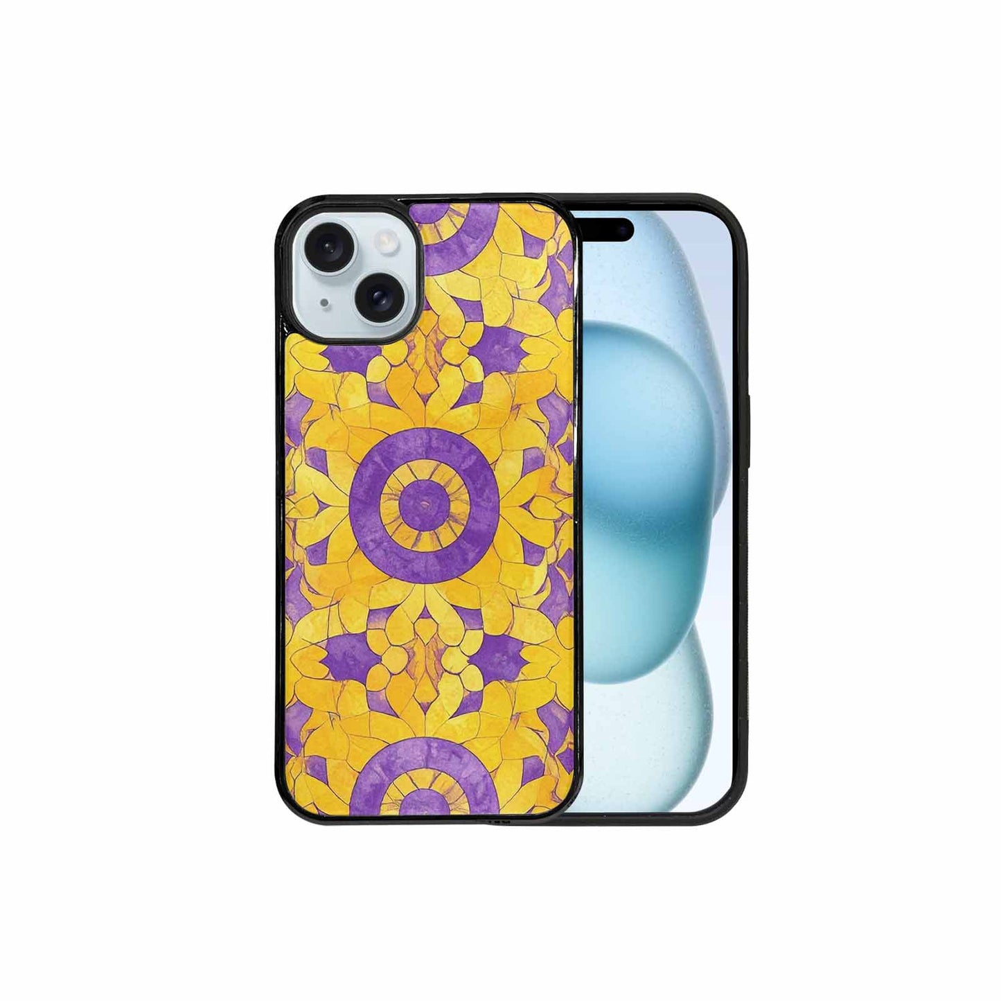 iPhone 15 Plus Case — Intersex Flag Color Theme Small Rainbow, Unique Phone Case Design