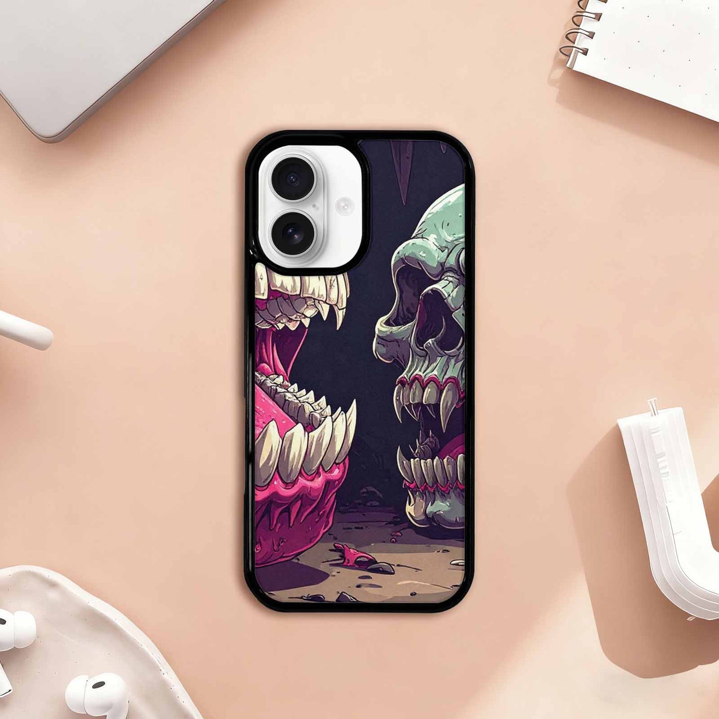 iPhone 17 Case — Skull Dark Art Gothic Print Gothic, Custom Art Phone Cover