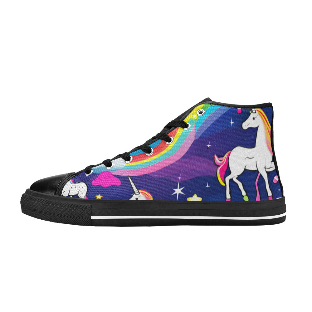 WOMEN'S Unicorns Abstract High Top Canvas Aesthetic Custom Sneakers