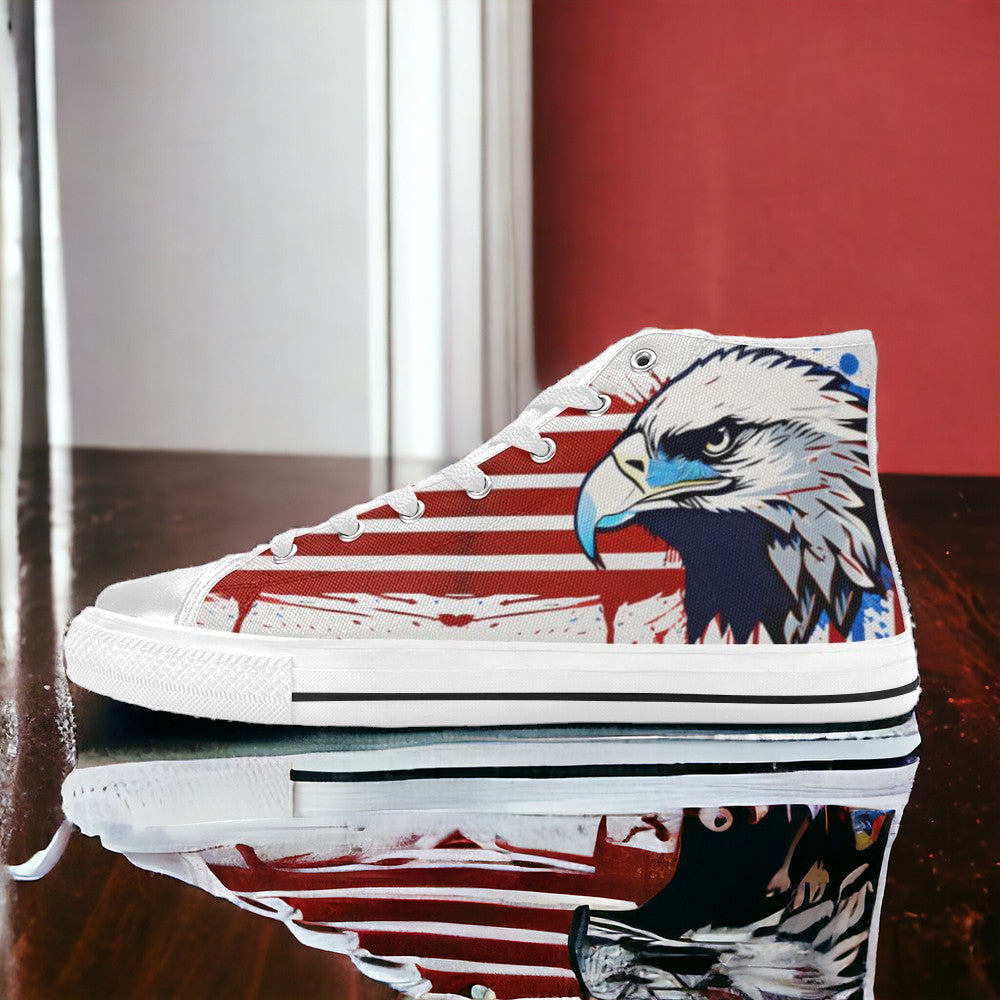 Butterfly Rainbow Purple Teal Vivid MEN Bold Art - Freaky Shoes | Custom Art Sneakers