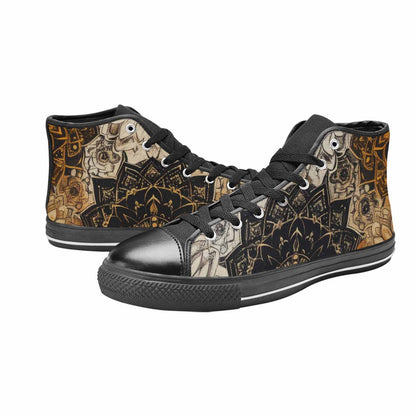 MEN'S Mandala High Top Canvas Neon Fantasy Sneakers