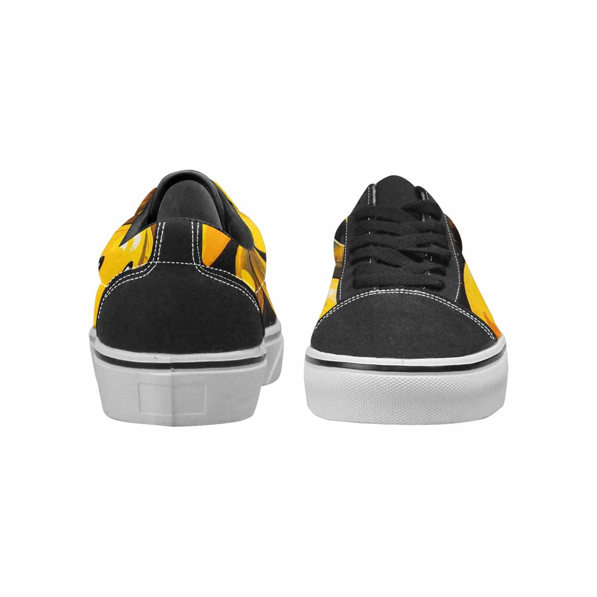 WOMEN'S Melting Moon Smiley — Lace-Up Canvas Neon Fantasy Custom Shoes