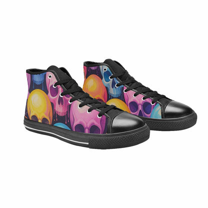 WOMEN'S Dripping Candy Skulls High Top Canvas Y2K Shoes
