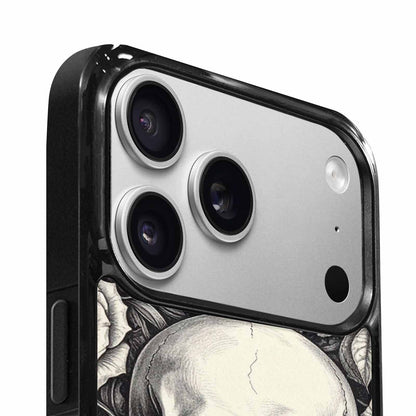 iPhone 17 Pro Max Case — Skulls Roses Pen Ink Gothic Skulls, Custom Phone Case