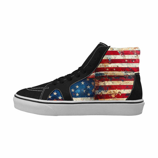 MEN'S American Flag Stars High Top Canvas Vivid Custom Shoes