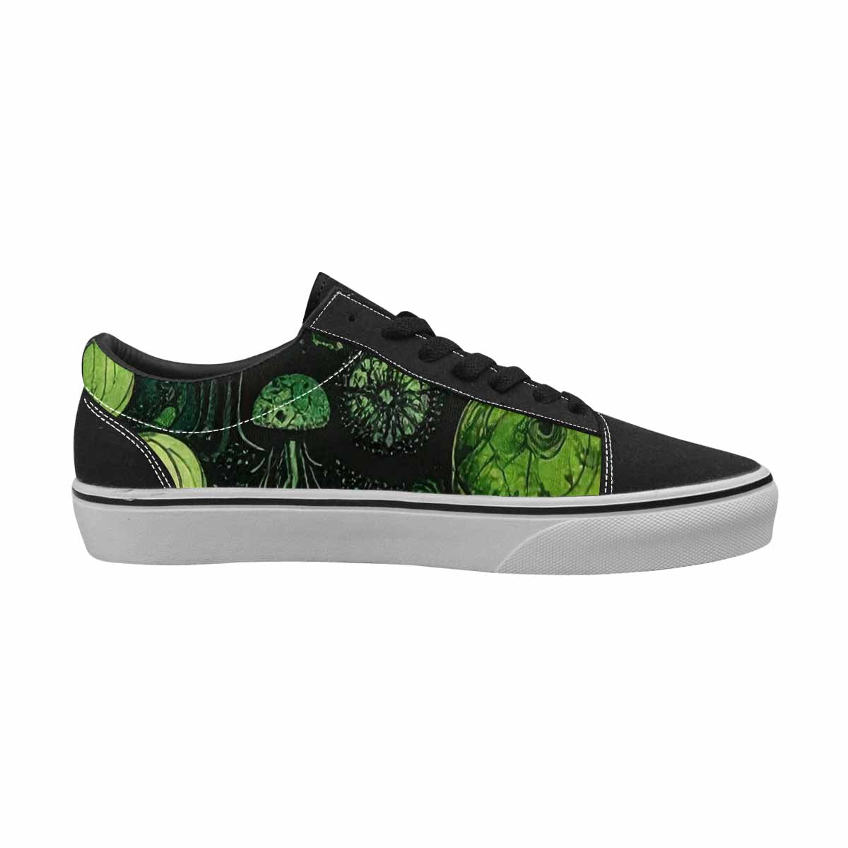 WOMEN'S Sea Creature Burst Lace-Up Canvas Melting Art Custom Sneakers