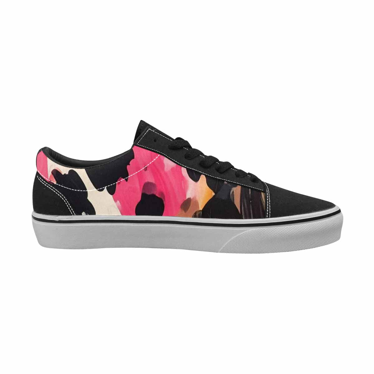 WOMEN'S Cow Animal Print Canvas Lace-Up Y2K Custom Sneakers