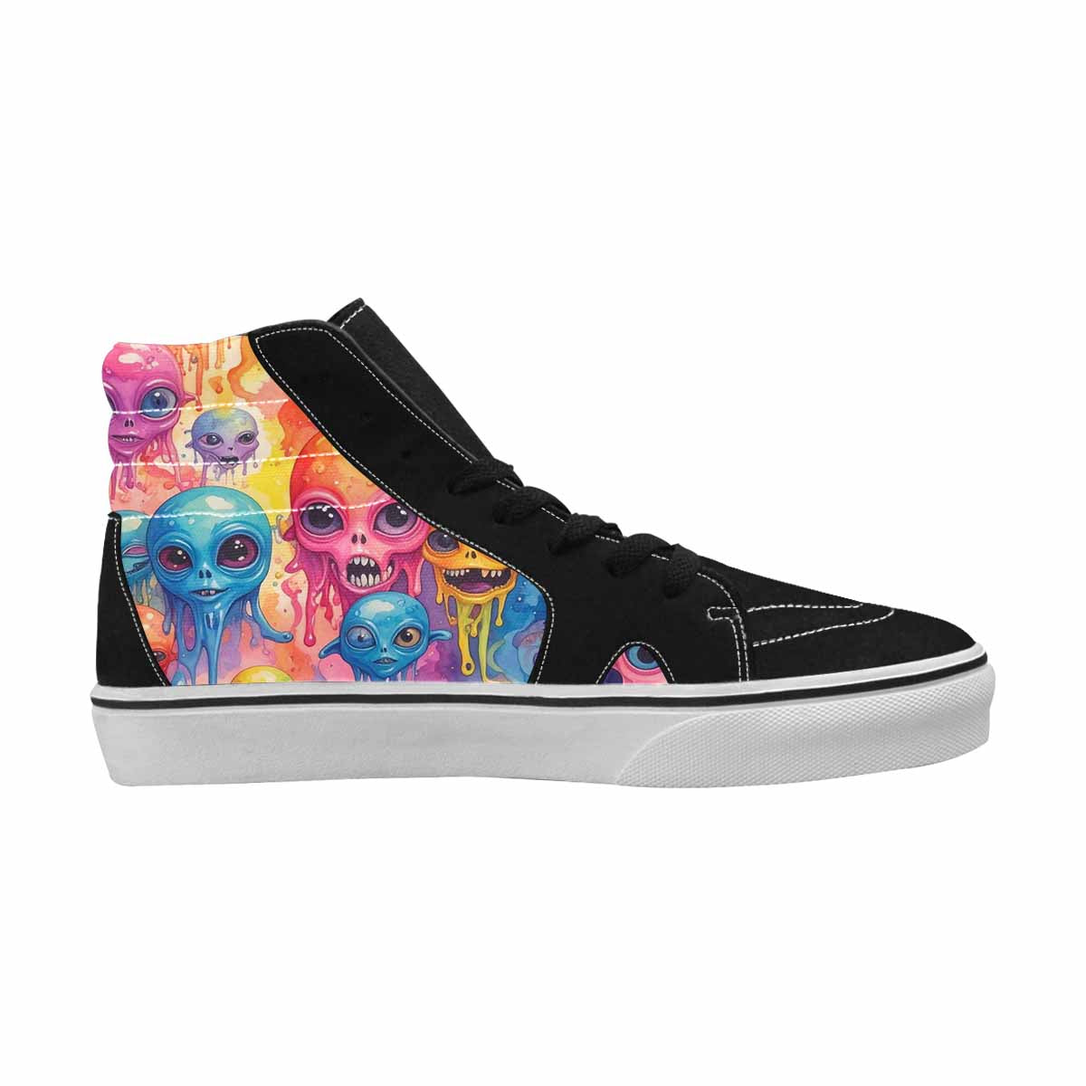 MEN'S Aliens  Tie Dye High Top Canvas Grunge Shoes