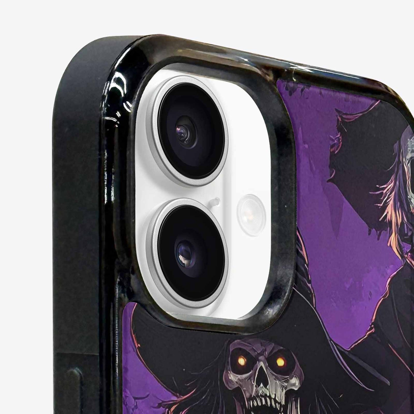 iPhone 16 Case — Scary Horror Halloween Art Print Edge, Personalized Phone Case