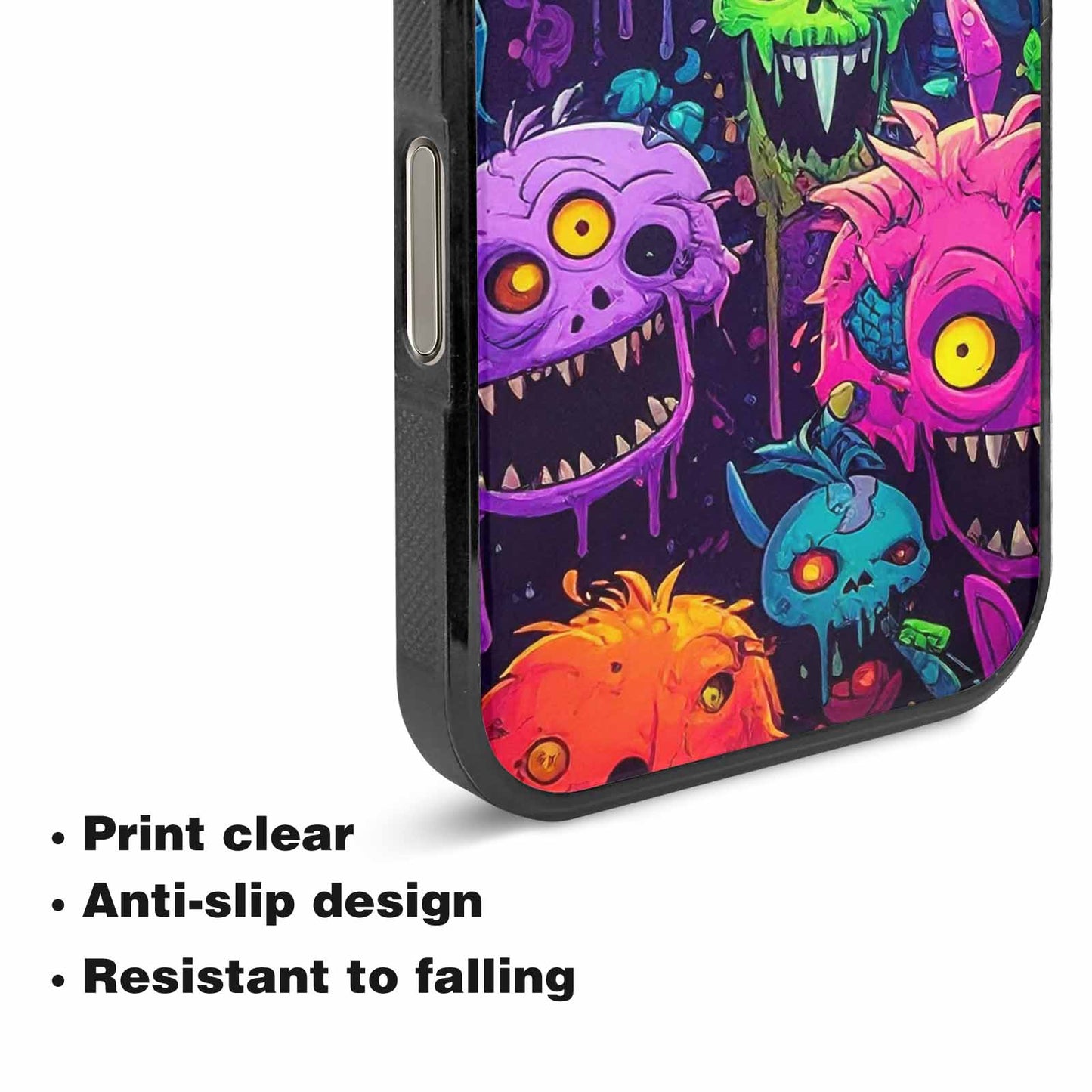 iPhone 16 Pro Case — Mixed Toxic Glow Creature Pattern Hundreds, Unique Phone Case Design