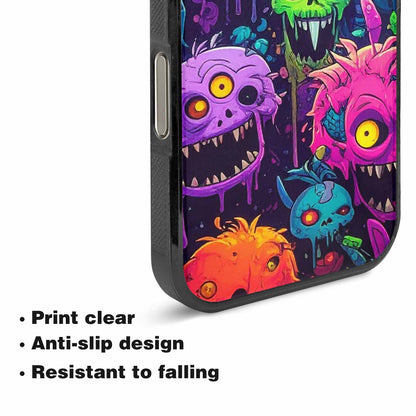 iPhone 16 Pro Case — Mixed Toxic Glow Creature Pattern Hundreds, Unique Phone Case Design