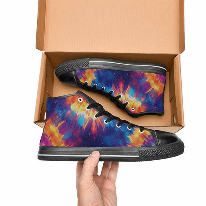 MEN'S Tie Dye Galaxy High Top Canvas Dark Academia Custom Sneakers