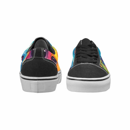WOMEN'S Aliens  Tie Dye Lace-Up Canvas Grunge Custom Shoes