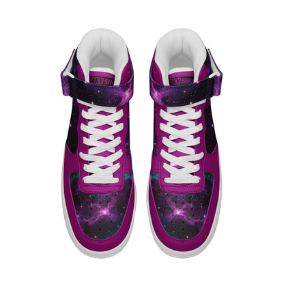 Galaxy Unisex high Top Leather Sneakers