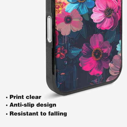iPhone 16 Plus Case — Shadowy Glitch Floral Pattern Hundreds Of, Custom Print Case Cover
