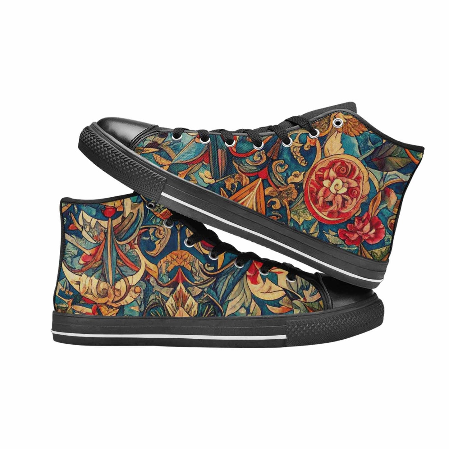 MEN'S Old School Tattoo High Top Canvas Aesthetic Custom Shoes