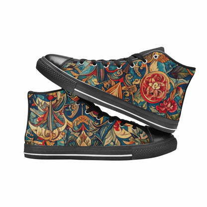 MEN'S Old School Tattoo High Top Canvas Aesthetic Custom Shoes