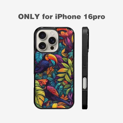 iPhone 16 Pro Case — Toucan Jungle Toucan Jungle Pattern Hundreds, Custom Designed Case Cover