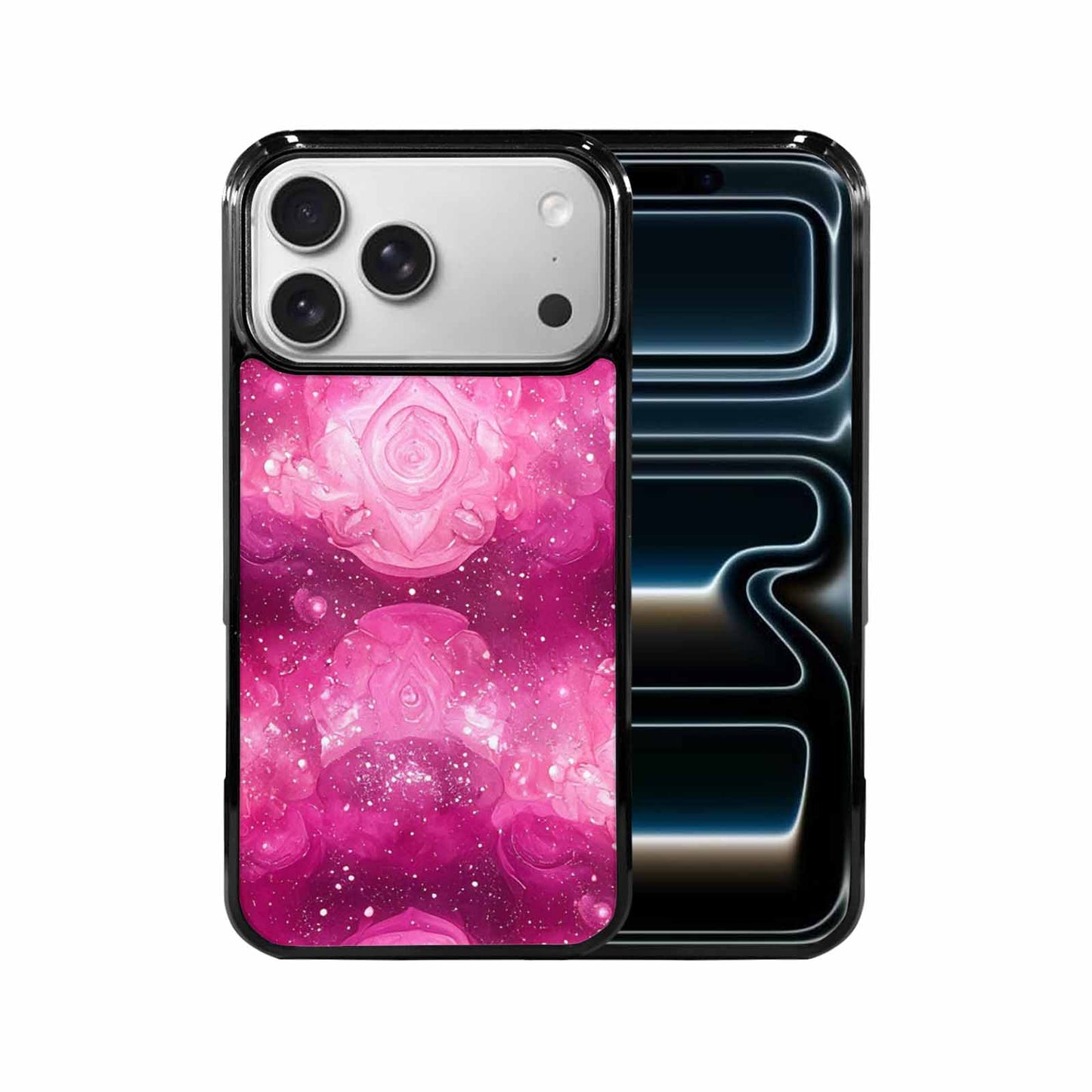 iPhone 17 Pro Max Case — Galaxy Art Pink Aurora Galaxy Space, Custom Printed Phone Case