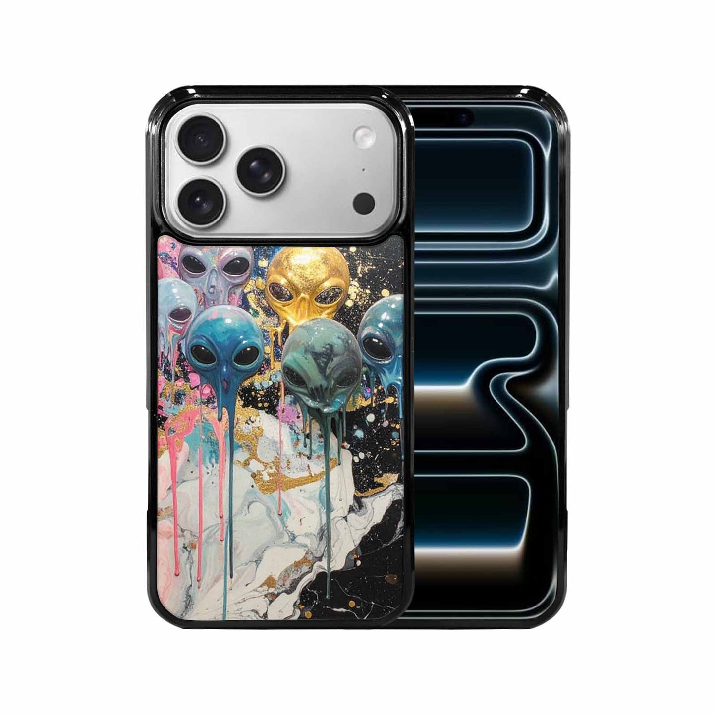 iPhone 17 Pro Max Case — Aliens Marblemelting Aliens Pa Alien Scifi, Customized Protective Case