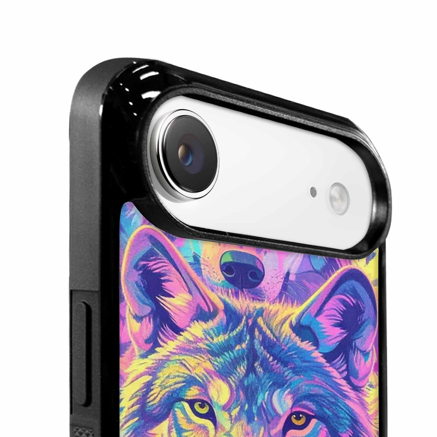iPhone 17 Air Case — Neon Zebra Print Wolf Animal Print, Custom Designed Case Cover