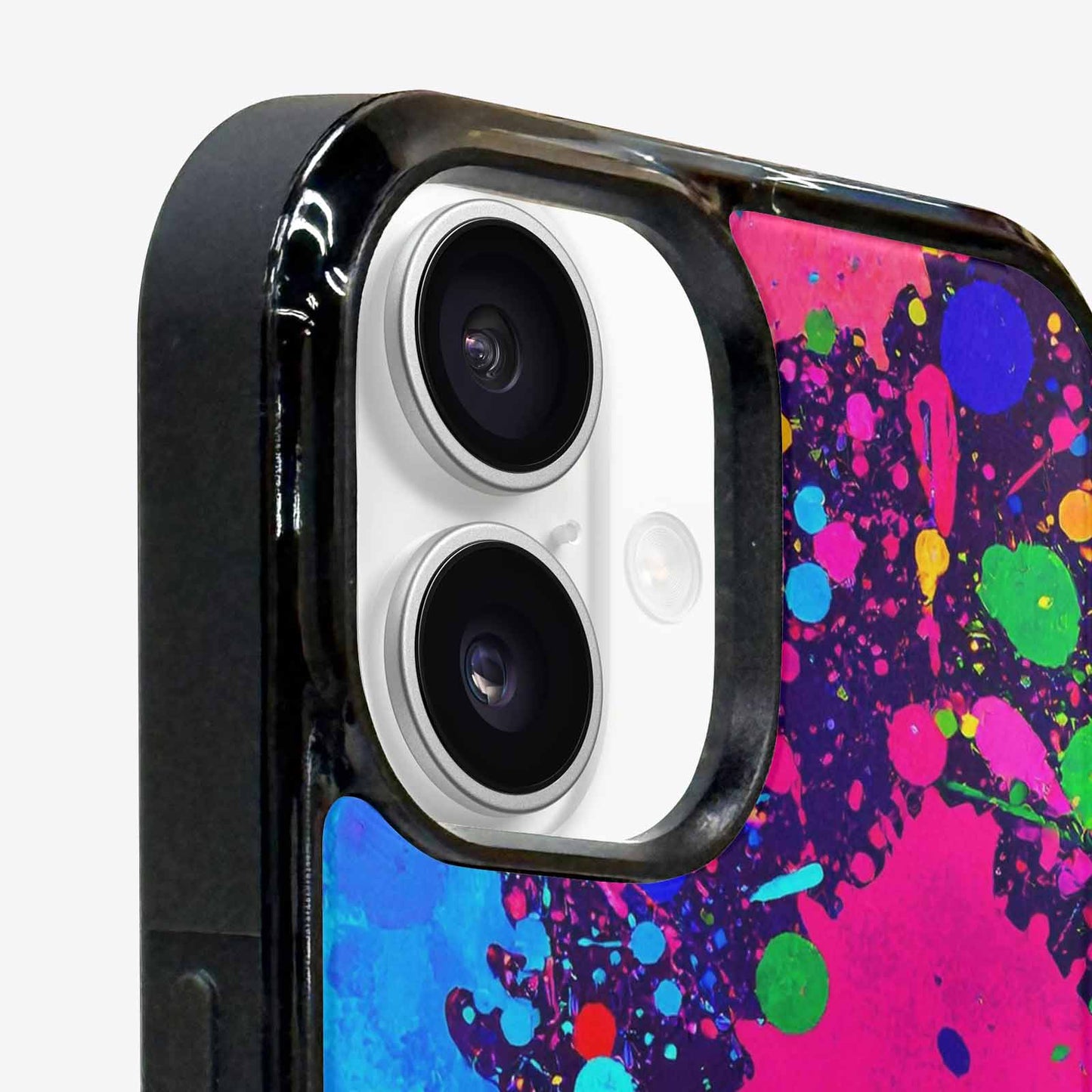 iPhone 16 Case — Neon Paint Splatter Custom, Custom Made Phone Cover