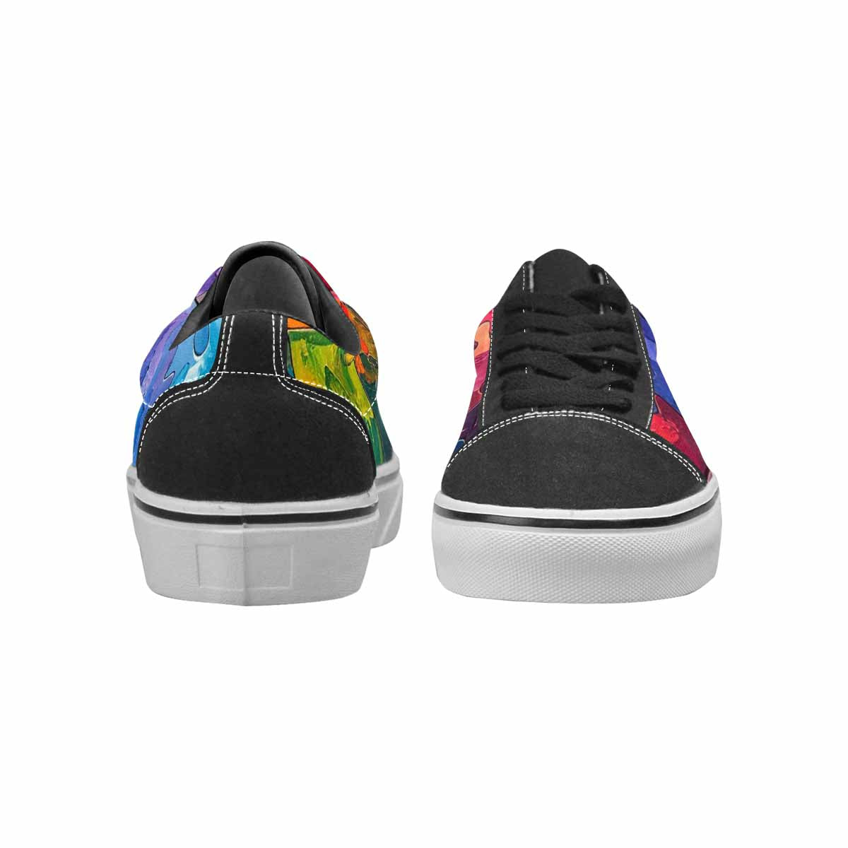WOMEN'S Autism Puzzle Pieces Lace-Up Canvas Grunge Shoes