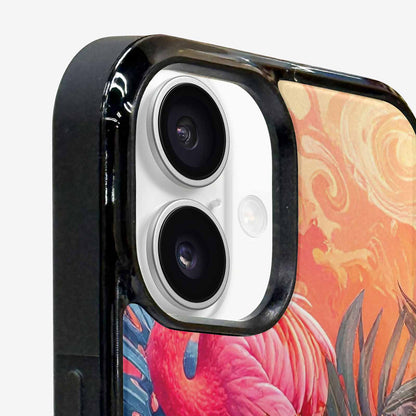 iPhone 16 Case — Flamingo Tropical Flamingo Tropical Pattern Hundreds, Customized Protective Case