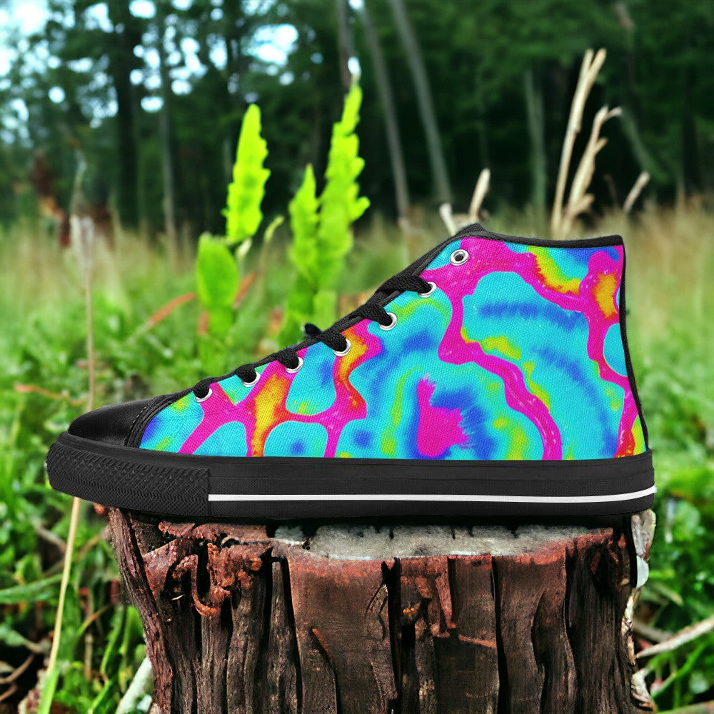 Monarch Vivid Multicolor Unique MEN Bold Art - Freaky Shoes | Custom Art Sneakers