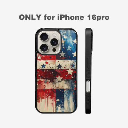 iPhone 16 Pro Case — Patriotic Stars And Stripes American Stars, Personalized Phone Case