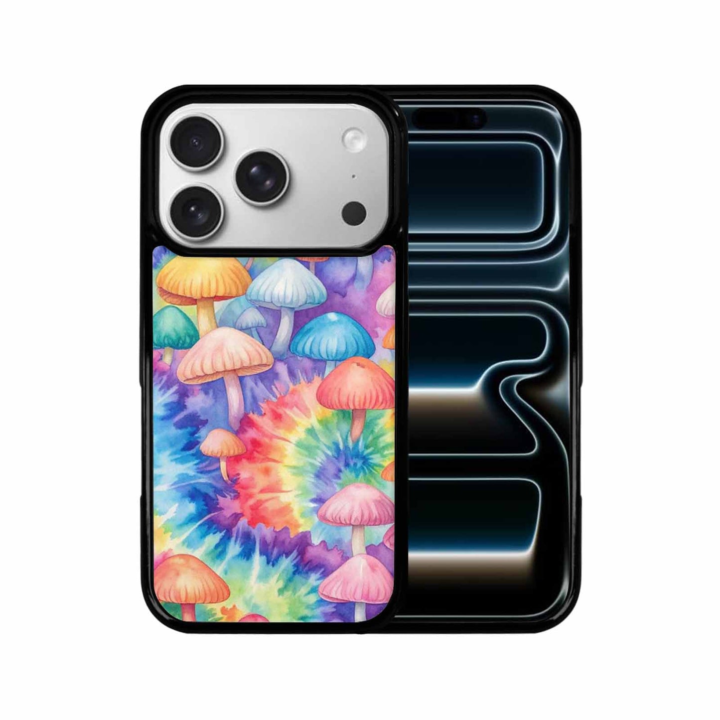 iPhone 17 Pro Case — Mushrooms Tie Dyemushrooms Pat K7q Tie, Custom Printed Phone Case