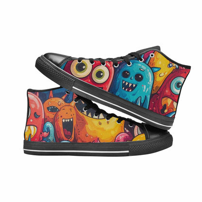 MEN'S Cartoon Monster Character High Top Canvas Cottagecore Shoes