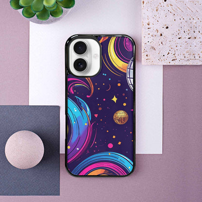 iPhone 16 Case — 1970s Disco Cartoon Art Pattern, Unique Phone Case Design