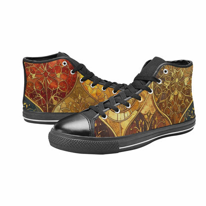 WOMEN'S Klimt-Style Gold Leaf High Top Canvas Y2K Shoes